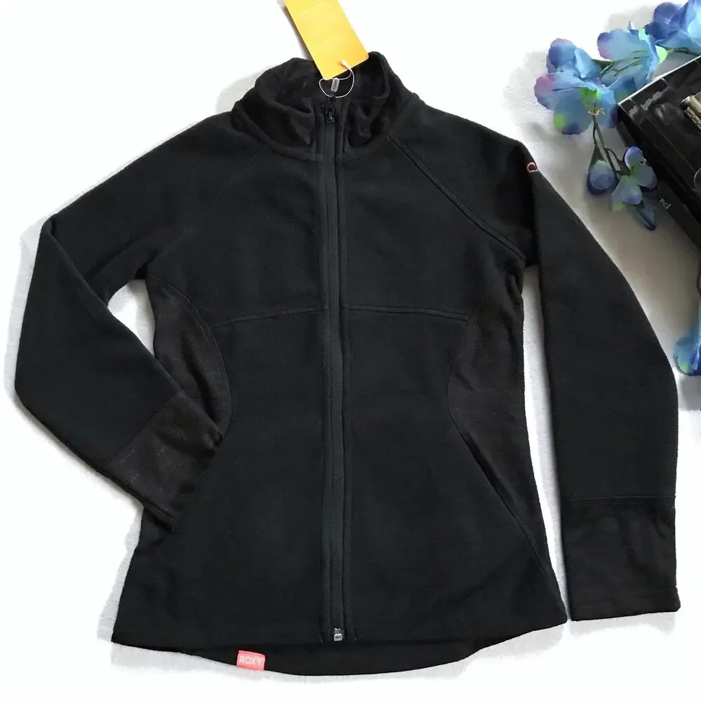 Roxy NWT Full Zip Fleece Jacket Girls S (8)